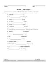 Luego completa las frases usando el verbo ser o estar conjugado correctamente. Plantae Lesson Plans Worksheets Lesson Planet