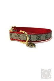 Genuine Gucci Collar With Palm Tree Tag Gucci Dog Collar Designer Dog Collars Leather Dog Collar Custom