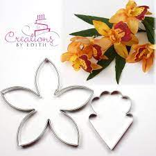 Cymbidium Orchid Lg Cutter Sugar Flowers Tutorial Paper Flower Patterns Polymer Clay Flowers