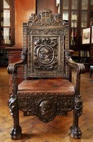 This Antique Wooden Chair Sits In The Grand Garrison Library Antique Wooden Chairs Wooden Chair Antiques