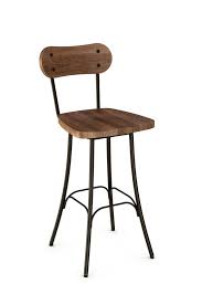 Wood and metal bar stools with backs. Amisco Bean Swivel Stool W Wood Seat Backrest Free Shipping