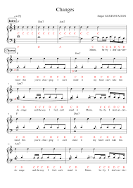 Full performance and recording rights and unlimited prints. Changes By Xxxtentacion In C Major Sheet Music For Piano Solo Musescore Com