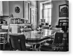 Vintage 1950 s 1960 s kitchen table chairs set wrought iron base. Americana 1950 Kitchen 1950s Retro Kitchen Black And White Canvas Print Canvas Art By Paul Ward