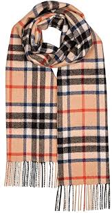 Thomson Camel Tartan Scarf Modern Lambswool At Amazon Men S Clothing Store Fashion Scarves