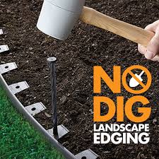 Perfect to use as lawn edging or a tree ring, and works well with weed fabric. Dimex Easyflex Plastic No Dig Landscape Edging Kit 100 Feet