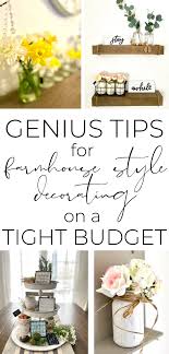 If you have a little money in the budget for decor, pick out some stencils, paint and a small canvas or two and create your own art. How To Decorate Your House On A Tight Budget Farmhouse Style