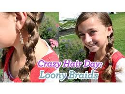 Some of my favorite crazy hair day hairstyles ideas for girls. Loony Braids Crazy Hair Day Cute Girls Hairstyles Youtube