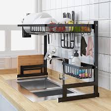 kitchen drying rack over sink shelf