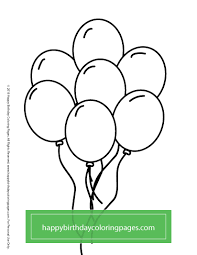 Free printable birthday cake and balloons coloring page in vector format, easy to print from any device and automatically fit any paper size. Balloons Coloring Page Bmo Show