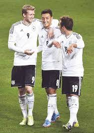 Andre Schurrle Mesut Ozil And Mario Gotze Germany Soccer Team Germany Football Team Germany Football