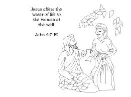 Jesus And The Samaritan Woman At The Well Bible Crafts Coloring Pages Bible Crafts Preschool