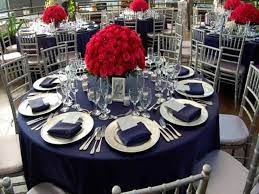 Image Result For Red And Blue Wedding Theme Blue Wedding Centerpieces Blue Wedding Blue Table Settings