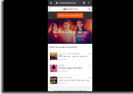 Soundcloud Musica E Audio Android Segundo, usando o seu navegador da web. sand daitaimerteva tk