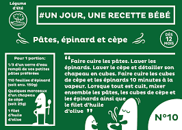 Recette Bebe Des 12 Mois Pates Aux Epinards Et Cepes