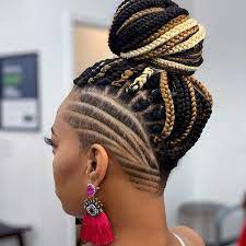 43 Braided Bun Hairstyles For Black Hair Stayglam Braids With Shaved Sides Shaved Side Hairstyles Braided Bun Hairstyles