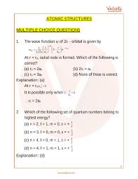 • be able to explain the: Jee Main Atomic Structure Important Questions