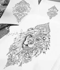 The hamsa hand, also known as the hand of god. Lion Mandala Tattoo Drawing Peepsburgh