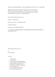 ebook of the wonderful wizard of oz