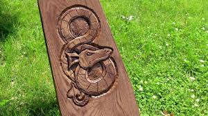 Old china antique wood carving boxwood wooden sculpture dragon exorcism decor. Viking Stargazer Chair With Relief Carved Dragon Youtube