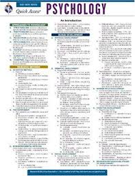 Psychology Reas Quick Access Reference Chart Quick