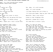 Jazz Song Baby It S Cold Outside Frank Loesser With Chords Tabs And Lyrics From Top Bands And Artists