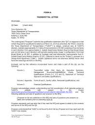 Form A Transmittal Letter Insert Date