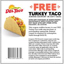 Download the app and claim your up to 50% off coupon as easy as 123.get up to 80% off at del taco and become a part of our evergrowing frugal living community. Free Turkey Taco At Del Taco Del Taco Turkey Tacos Soft Tacos
