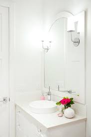 white vintage penny tile vanity