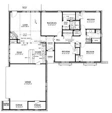 This floor plan shows a one thousand square foot three bedroom house. Ranch Style House Plan 4 Beds 2 Baths 1500 Sq Ft Plan 36 372 Houseplans Com