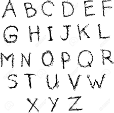 Cursive is any style of penmanship in which characters are written joined together in a. Doodle Simple Ink English Alphabet Hand Drawn Latin Letters Vector Illustration Royalty Free Cliparts Vectors And Stock Illustration Image 105720806