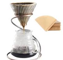 Amazon.com: Pour Over Coffee Maker Set - Glass Dripper, Metal Stand, 600ml  Heat-Resistant Server, 40 Filters - 4 in 1 for Home or Office (Bronze) : ...