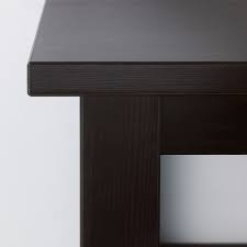 The hemnes sofa table from ikea is an affordable, beautiful and timeless white piece of furniture the hemnes sofa table is inexpensive, with a very simple and minimal design. Hemnes Coffee Table Black Brown 35 3 8x35 3 8 Ikea