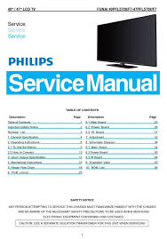 Philips 47pfl5708 Tv Service Manual And Repair Instructions Philips Tv Services Repair