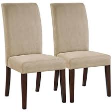 Moore Set Of 2 Parsons Dark Beige Microfiber Dining Chairs U3817 Lamps Plus Parsons Dining Chairs Dining Chairs Chair