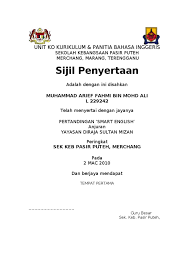 Contoh assignment pemikiran kritis dan kreatif city link express m sdn bhd shah alam construction erosion and sediment control plan classic billboards m sdn bhd ciri ciri masyarakat majmuk menurut j s furnival compulsory public holiday in malaysia ciri ciri sistem ekonomi perancangan pusat ciri ciri mata wang. Sijil Smart English