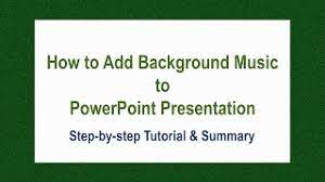 See more ideas about music, presentation, internet providers. How To Add Background Music To Powerpoint Presentation Step By Step Tutorial Youtube