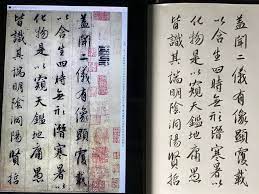趙孟頫臨王羲之行書 集王聖教序 墨跡趙孟頫60歲時臨寫的 集王聖教序 全卷 據考證 此臨本亦經清代書法家翁方綱鑒定 為趙氏真跡且譽為 神品 註釋 00 蓋聞二儀有像 顯复載以含生 四時無形 潛寒暑 pencil calligraphy chinese calligraphy pencil