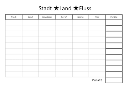 Nicht weiter schlimm, aber mindestens auf dauer störend. Stadt Land Fluss Vorlage Zum Ausdrucken Muster Vorlage Ch