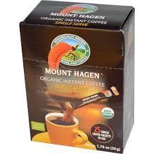 Enjoy a refreshing cup of coffee even when you can't brew a pot with organic instant coffee by mount hagen. Mount Hagen Organic Fairtrade Instant Coffee 25 Packets 1 76 Oz 50 G Discontinued Item Instant Coffee Organic Coffee Fair Trade Coffee