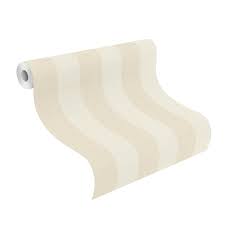 Remove a small amount of cover creme. Wallpaper Non Woven 424102 Stripes Cream Sand