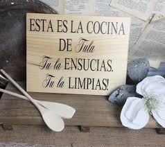 Spanish Kitchen Wood Sign Funny Kitchen Quote Spanish Home Decor Spanish Wall Art Kitchen Wall Art Rustic Kitchen Decor Cocina Saying In 2020 Kitchen Humor Spanish Home Decor Spanish Kitchen