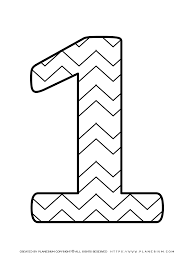 Simple numbers coloring page : All Seasons Coloring Page Number Pattern One Planerium