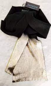 Jocelyn Knit Scarf With Ombre Metallic Gold Sloane Boutique