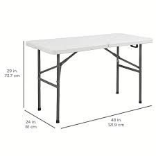 Plastic Portable Indoor Outdoor Folding Camping Picnic Bbq Dining Table 4 Foot Dealstoday Folding Table Table Round Folding Table