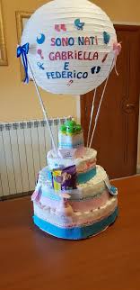 Comunicare le eventuali richieste nel campo altre preferenze. Torta Di Pannolini Mongolfiera Bambini Nascita Di Creazioni D Su Misshobby