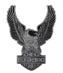 Oem harley fatboy softail gas fuel tank emblems nameplates decals badges gloss. Harley Davidson 3 D Upwinged Silver Eagle Bar Shield Logo Plastic Decal X Small Dc328801