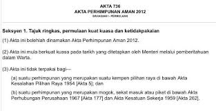 According to the barisan nasional government, the act allows citizens to organise and participate in assemblies peaceably and without arms. Mohon Permit 10 Hari Lebih Awal Hanya Calon Je Dibenarkan Ceramah Ini Jawapan Untuk Spr Ameno World