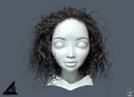 Artstation Ornatrix Curly Realtime Hair Minitutorial References 3d Model Andrew Krivulya Low Poly 3d Models Model Hair Character Modeling