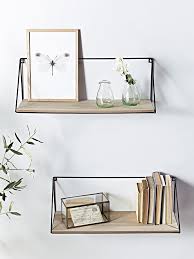 New Two Industrial Wood And Metal Shelves Large Wood And Metal Shelves Small Wall Shelf Wall Mounted Bookshelves
