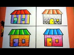 Rumah mewah dengan kolam renang. Cara Mewarnai Gambar Rumah Dengan Crayon Download Kumpulan Gambar